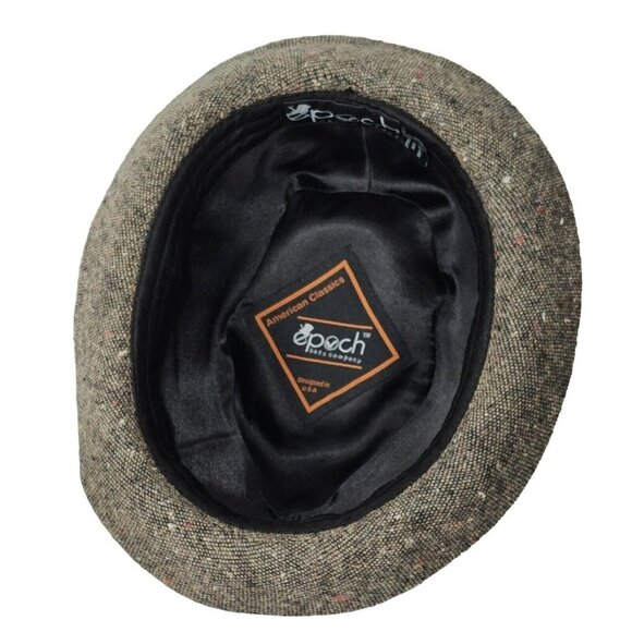 Epoch Brown Wool Hat Fedora Tweed Men Size S/M - Picture 5 of 9